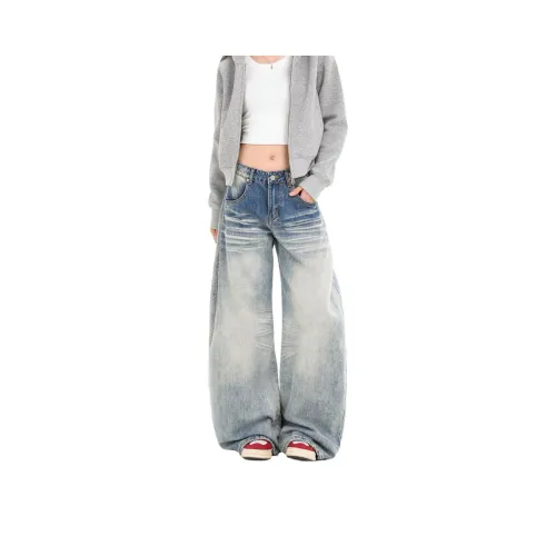 MUCCHIC Blue Unisex Jeans MUCCHIC Синий Унисекс Джинсы