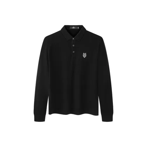 SEPTWOLVES Мужская черная поло