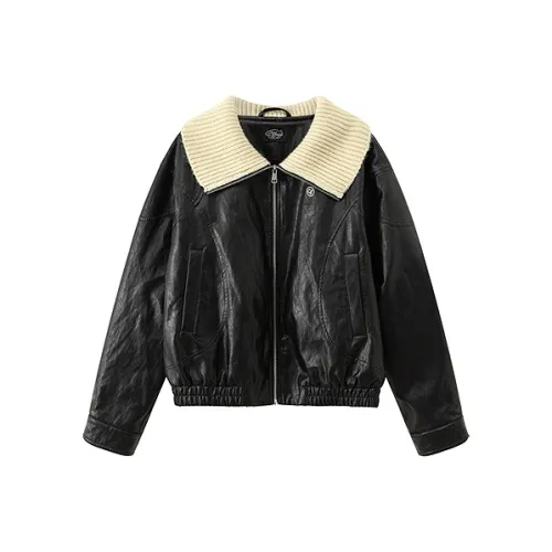 CHUU Черное Женское Короткое Пальто