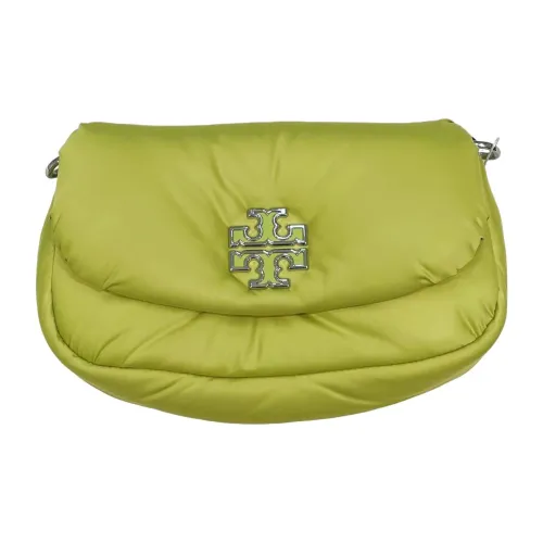 TORY BURCH Сумка через плечо из ткани женская светло-зеленая
