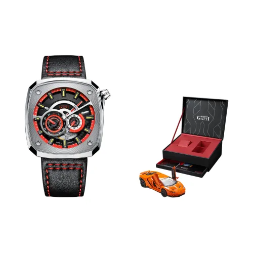 BONEST GATTI Offshore Speed Автоматический Механический Механизм Резиновый Ремешок Часы Мужские Часы Черепный Циферблат