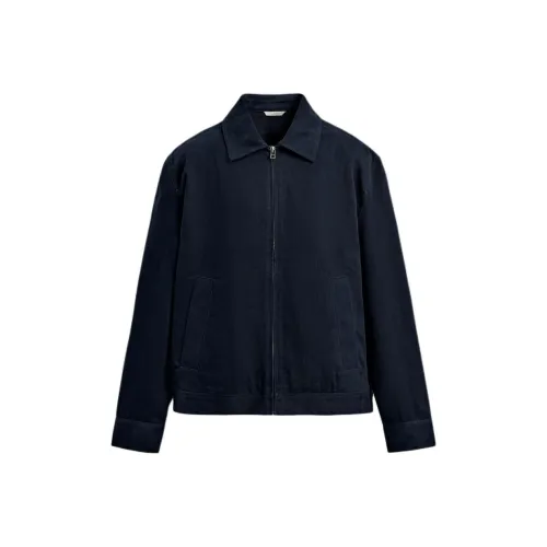 ZARA Морской синий Мужские куртки