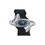 Синий [В комплекте с серебряным кубинским браслетом + городской техвир часов в коробке]