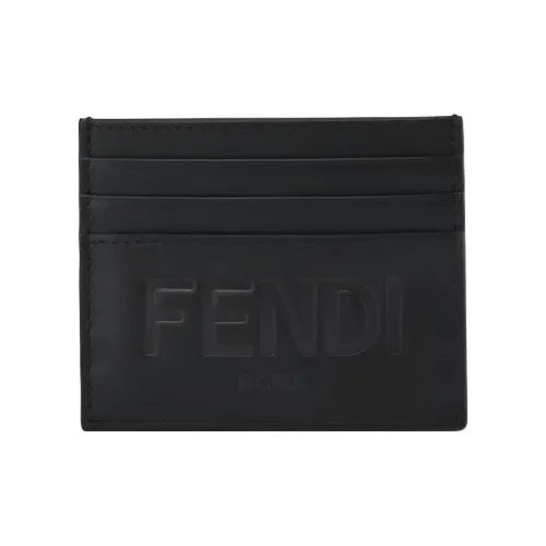 FENDI Men's Calfskin Card Holder Black