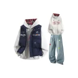 Темно-синий, синий + белый, серый + синий джинсы