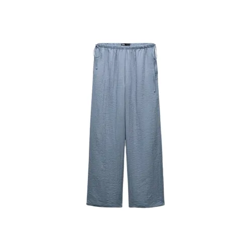 ZARA Розовые Синие Женские Повседневные Штаны