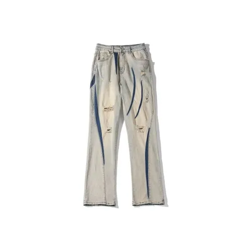 ONENINE34PM Желтый Грязь Мужские Джинсы