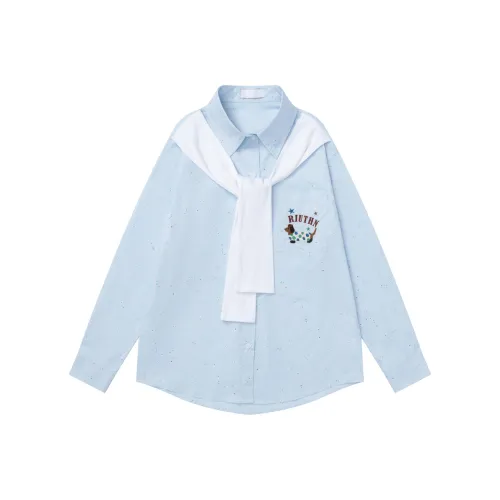 51XXHA Синий Унисекс Рубашки