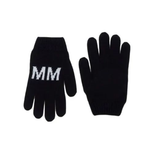 MM6 MAISON MARGIELA Шерстяные трикотажные перчатки для детей черные