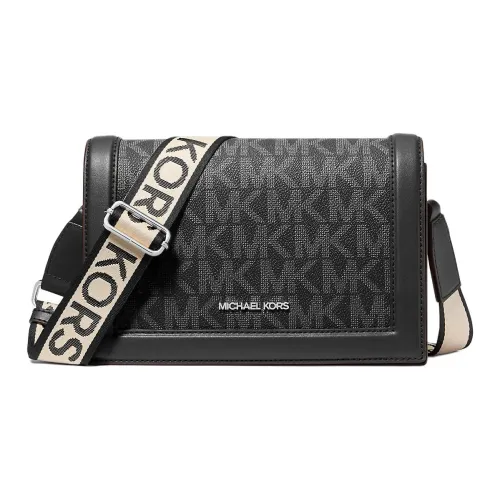 MICHAEL KORS Jet Set Покрытый холст Сумка через плечо Большая Женская Черная