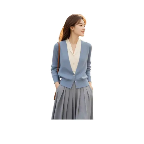 LADYXIEXIE Светло-синий с бренд-этикеткой приклеенный женский трикотаж