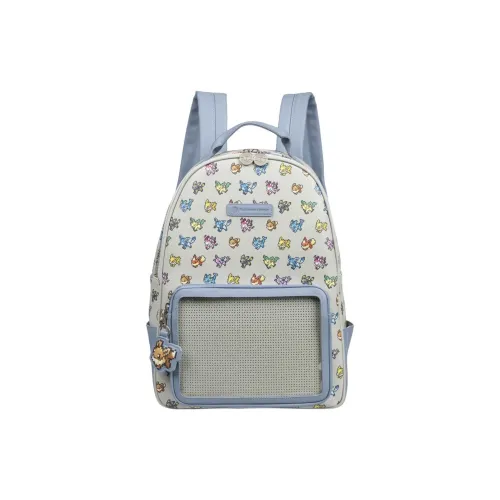 POKEMON Полиэстер Рюкзак Женские Синий и Белый