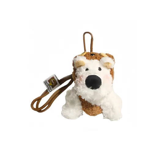 KUMAOYA Мультяшный Ободок Scrawled Щенок Милый FLUFFY Голова Костюм Highland Брелок Плюшевый Брелок 10 см Высота