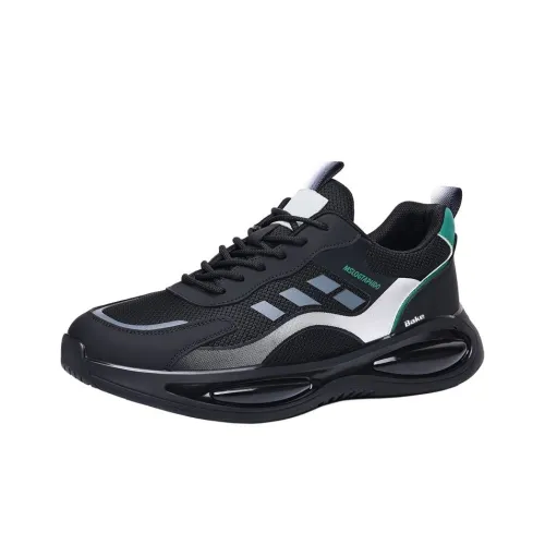BAKE Shock Absorbers Slip-resistant Abrasion-resistant Low Top Casual Men's Black BAKE Шок абсорберы противоскользящие устойчивые к истиранию низкий топ повседневный мужской черный