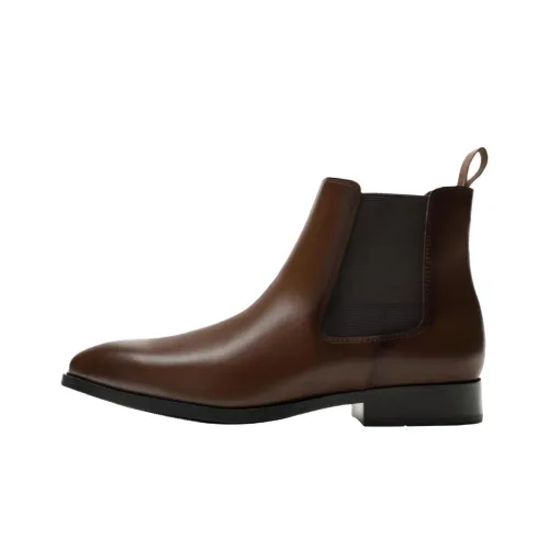 ZARA Короткий Челси Мужской Коричневый