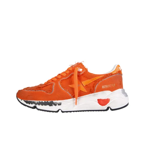 Golden Goose Running Sole Low Топ Повседневная обувь Мужская Апельсин Потертый Позиционирование стиля