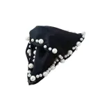 Черный жемчужный треугольник заколка-краб