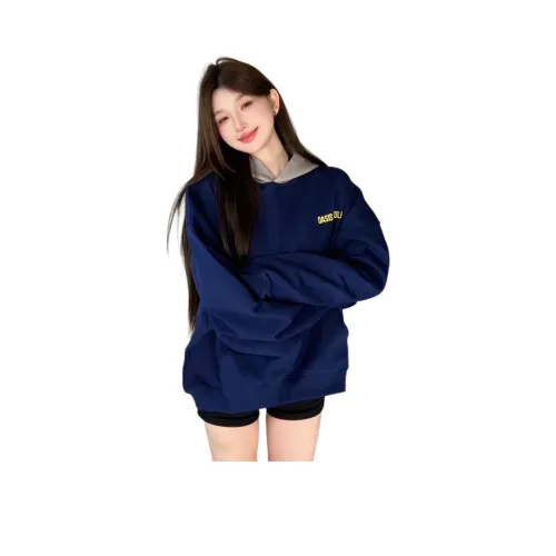 TR Темно-синий синий унисекс свитшоты