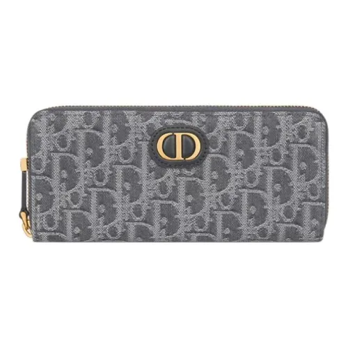 DIOR 30 Montaigne Хлопок Кошелек Мужской Деним Цвет