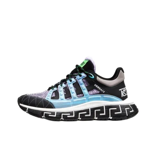 VERSACE Trigreca Низкий Топ Casual Мужской Синий