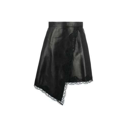 Alexander McQueen Черные Женские Кожаные Короткие Юбки