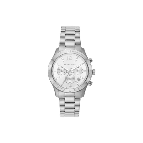MICHAEL KORS Женские часы Кварцевый механизм Ремешок из нержавеющей стали 40 мм Серебристый циферблат