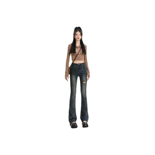 JOPPTI Винтажные синие женские джинсы