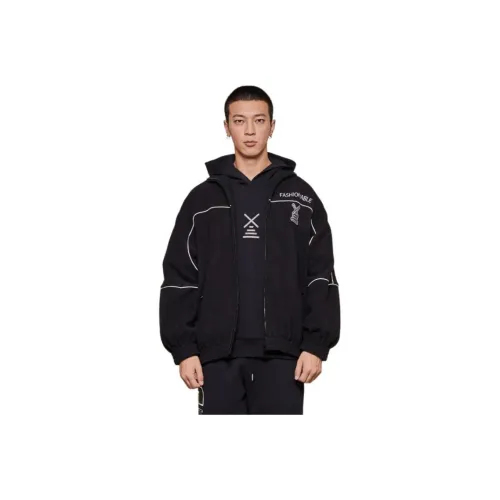 TCH Черный с серебристым логотипом унисекс куртки