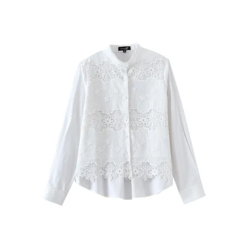 OUNIXUE Белые Женские Рубашки