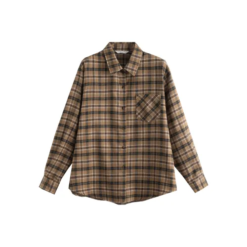 Tonlion Желтый Черный Клетка Мужская Рубашка