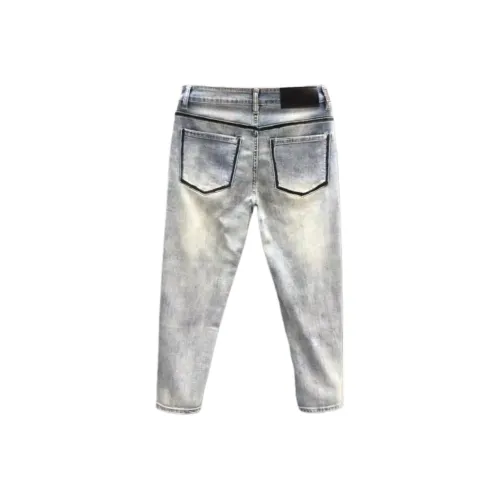 CAT'S PAW Светло-синие Унисекс Джинсы