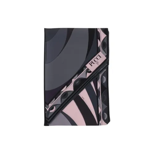 EMILIO PUCCI Шелковые шарфы Женские Черный Розовый