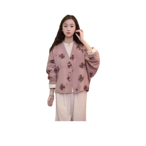 LADYXIEXIE Розовый Женский Короткий Пальто