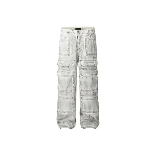 ONENINE34PM Белый Унисекс Карго Брюки