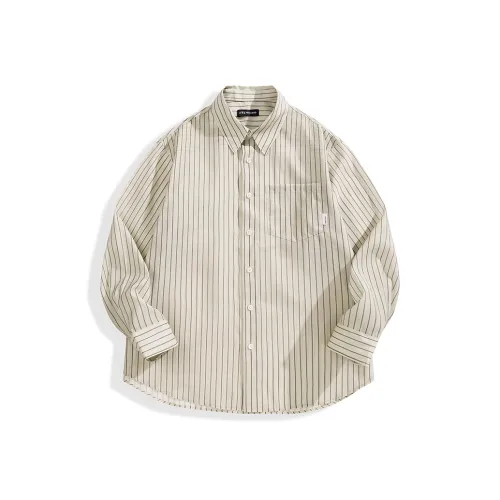 PEACEBIRD MEN Полосатая длинная рубашка с длинными рукавами для мужчин