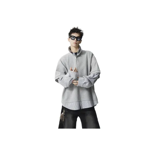 GANGZAI Серый Унисекс Свитшоты