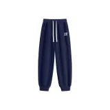 [Полиэстер-Хлопок Манжетные Штаны] Темно-Синий (Tb Винтаж Рамка Штаны Логотип)
