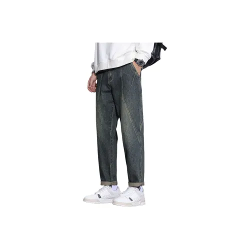 SAIHAN Винтажные синие унисекс джинсы