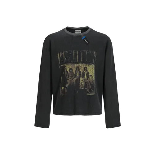 WKOOG Выстиранный Черный Унисекс T-Рубашки