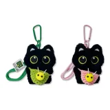 Маленький Черный Кот Пчела Украшение 1 Пара (Зеленый+Розовый)