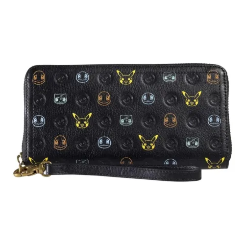 POKEMON Окаменелость Коллаборация Кожа Кошелек Стандартный Унисекс Черный