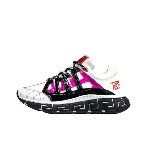 VERSACE Trigreca Низкий Топ Повседневная Обувь Женская Розовая Белая