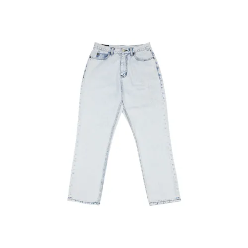 AJOBYAJO Снег Washed Jeans Men's