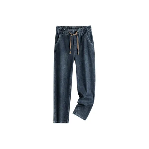 Vintage cars Темно-синий Синий Мужской Джинсы