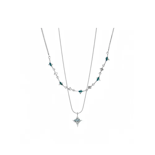 BKBU Титановые стальные цирконовые ожерелья женские