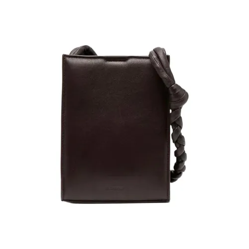 JIL SANDER Телячья кожа Сумка через плечо Маленькая Женская Темно-коричневая
