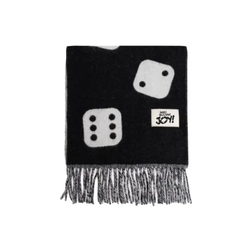 MARC JACOBS Шерсть Трикотаж Шарфы Женские Черный Белый