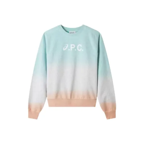 Asics x A.P.C SS25 Свитшот Унисекс Розовый Зеленый