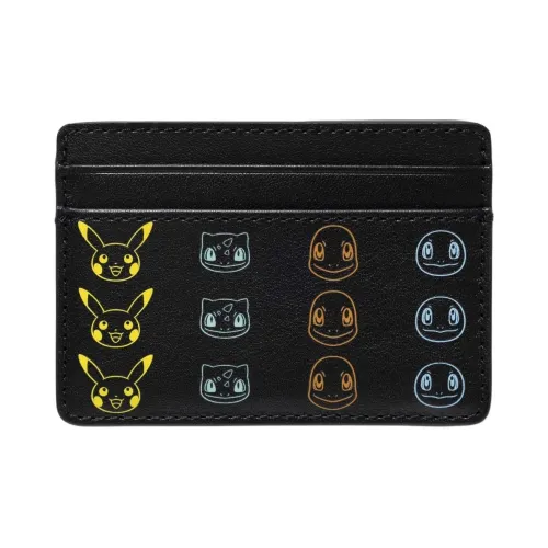 POKEMON Окаменелость Коллаборация Кожа Держатель для карт Унисекс Черный