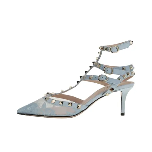 Valentino Garavani Rockstud Узкий каблук Высокие каблуки 6,5 см Женские Синий